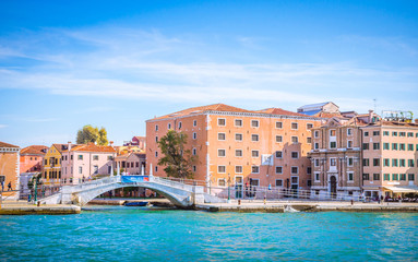 Fototapeta premium View on Venice from the sea, Veneto, Italy