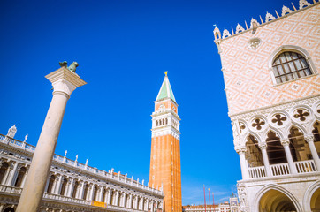 Fototapeta na wymiar Venice cityscape view on San Marco square, Venice, Veneto, Italy.