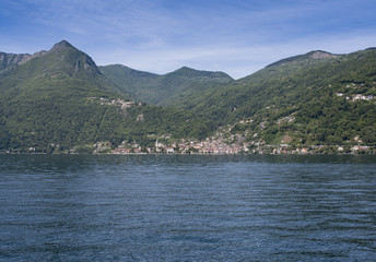 View from Lake Maggiore on Cannero Riviera - Cannero Riviera , Lake Maggiore, Lombardy, Italy, Europe