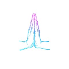 Namaste. Indian mudra. Spirituality. India. Yoga. Vector hand drawn poster, template, print.