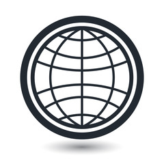 Globe earth vector icons isolated on white background 
