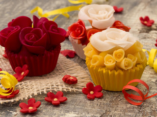 colorful cupcakes