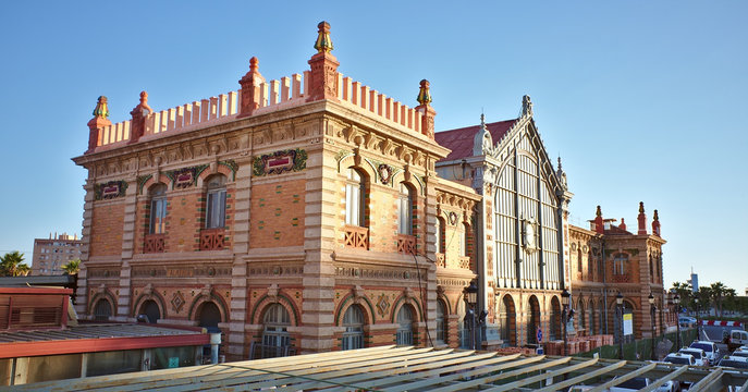 Antique Railroad station of Almeria. Andalusia