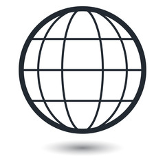 Globe earth vector icons isolated on white background 
