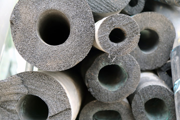Air duct foam,  grey color of Long round rods , As material use for heat Insulation in industrial...