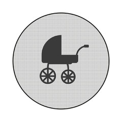 Gitter-Icon Kinderwagen retro