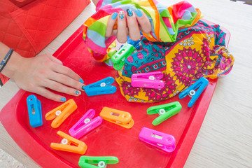 concept of sustainability, nature and purity, deep clean after washing. Housework