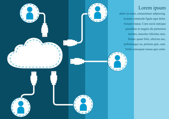 Vector Cloud Computing Network USB