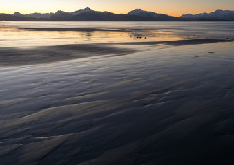 Fototapeta na wymiar Homer Alaska Muddy beach at low tide