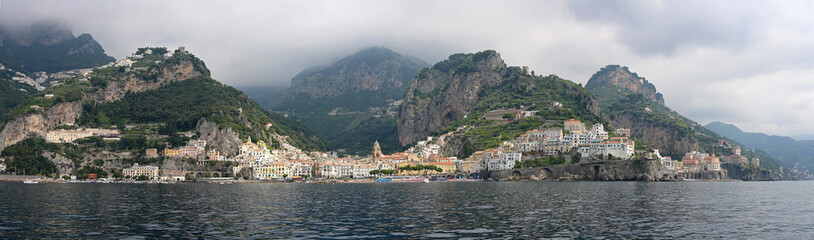Fototapeta na wymiar Amalfi Coast Panorama Italy