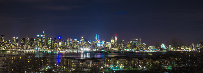 
New York at night panoramic.