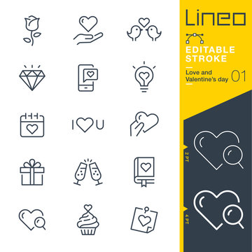 Lineo Editable Stroke - Love and Valentine’s day line icons
Vector Icons - Adjust stroke weight - Expand to any size - Change to any colour