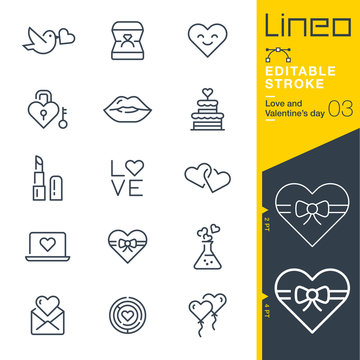 Lineo Editable Stroke - Love and Valentine’s day line icons
Vector Icons - Adjust stroke weight - Expand to any size - Change to any colour