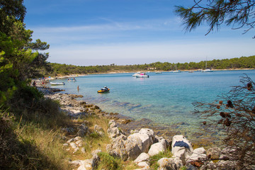 Küsten am Kap Kamenjak, Premantura, Istrien, Kroatien
