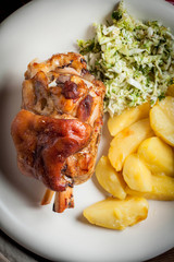 Roast pork knuckle.