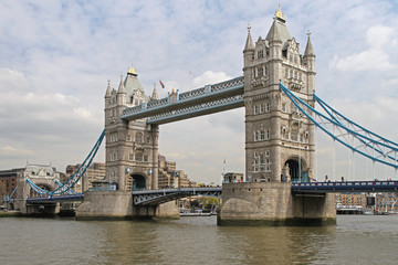 Tower Bridge Over Thames River London UK