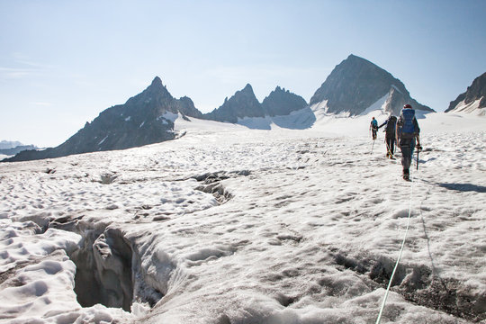 Anstieg zum Gipfel des Piz Buin