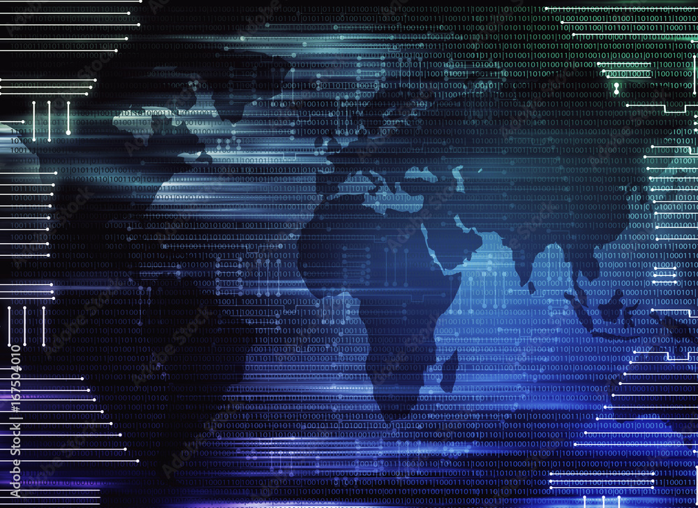 Poster global futuristic tech backdrop