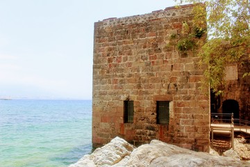 Entrance to the old shipyard at the foot of Alanya Castle (Alanya, Turkey).