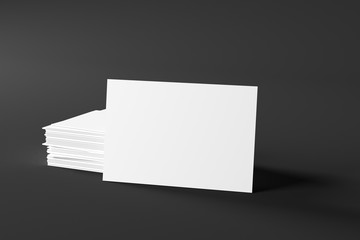 Empty business cards, presentation concept