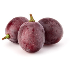 Red grape berry bunch isolated on white background cutout