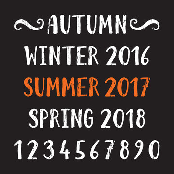 Four seasons lettering