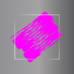 Vector abstract gray and pink background. Brush strokes