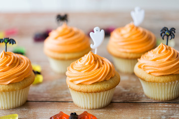 halloween party cupcakes or muffins on table