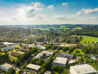 Fototapeta na wymiar Aerial view of Gummersbach - Windhagen-Kotthausen