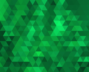 Beautiful green triangular background