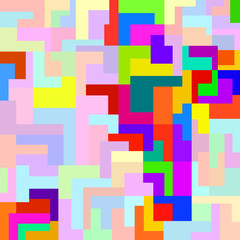 Abstract colorful background with geometric shapes. Bright mosaic. Vector