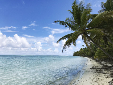 Tranquil view of sea against cloudy sky