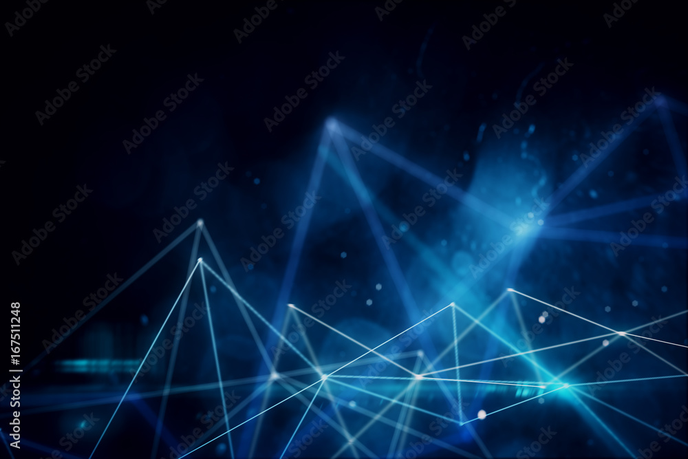 Canvas Prints glowing polygonal texture