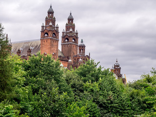 Towers of Kelvingrove Art Gallery and Museum in Glasgow Scotland