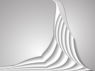 White curve line vector background,vector Illustration.4:3 format