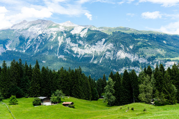 Fototapeta na wymiar panoramic alps mountain view