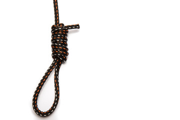 hangman knot - isolated on white