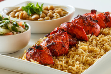 chicken kabob dinner