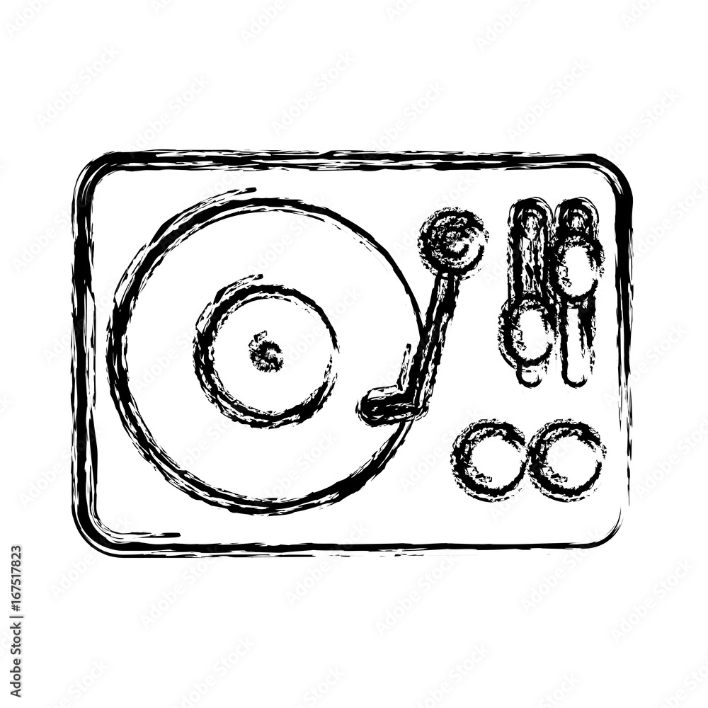 Sticker dj turntable icon