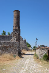 medieval minaret tower at Berat city, Albania