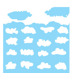 Vector illustration of clouds collection.