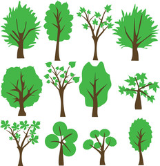Vector green Tree. Clip Art