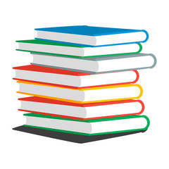 Vector illustration of stack books or magazines