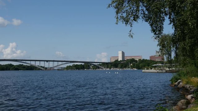 Vasterbron bridge in stockholm Sweden