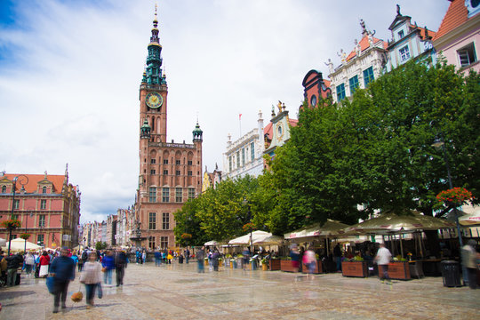 Rathaus in der Innenstadt von Danzig, Polen