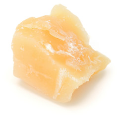 One parmesan cheese shred isolated on white background cutout