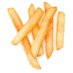 French Fried Potatoes isolated on white background