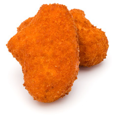 Crispy Chicken nuggets isolated on white background