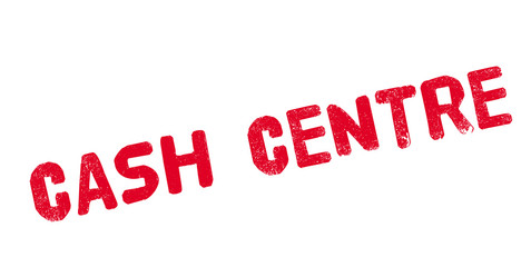 Cash Centre rubber stamp. Grunge design with dust scratches. Effects can be easily removed for a clean, crisp look. Color is easily changed.