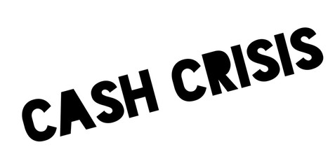 Cash Crisis rubber stamp. Grunge design with dust scratches. Effects can be easily removed for a clean, crisp look. Color is easily changed.